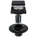 wonderland shower inc Matte Black brass floor drain 4x4inch Shower Accessory - Side View