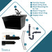 Tehila Standard Wall-Mounted Black Utility Sink with Black Finish Pull-Out Faucet - View 9