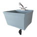 Tehila Standard Wall-Mounted Grey Utility Sink with Stainless Steel Finish Pull-Out Faucet