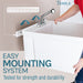 Tehila Standard Wall-Mounted White Utility Sink with Chrome Finish Pull-Out Faucet - Close-Up