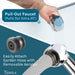 Tehila Standard Wall-Mounted White Utility Sink with Chrome Finish Pull-Out Faucet - Lifestyle View