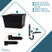 Tehila Standard Wall-Mounted Black Utility Sink, No Supply Lines - View 9