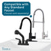 Tehila Standard Wall-Mounted White Utility Sink, No Supply Lines - Installation View