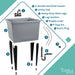 Tehila Basics Freestanding Grey Utility Sink with Black Finish Dual Handle Utility Faucet - View 9