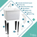 Tehila Basics Freestanding White Utility Sink with Chrome Finish Dual Handle Utility Faucet - View 9