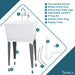 Tehila Standard Freestanding White Utility Sink with Chrome Finish Double Knob Utility Faucet - View 9