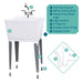 Tehila Standard Freestanding White Utility Sink with Chrome Finish Pull-Out Faucet - View 10