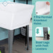 Tehila Standard Freestanding White Utility Sink with Chrome Finish Pull-Out Faucet - Installation View