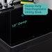 Tehila Standard Freestanding Black Utility Sink with Chrome Finish Pull-Out Faucet - Features