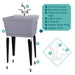 Tehila Standard Freestanding Grey Utility Sink with Chrome Finish Pull-Out Faucet - View 10