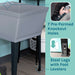 Tehila Standard Freestanding Grey Utility Sink with Chrome Finish Pull-Out Faucet - Installation View