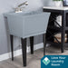 Tehila Standard Freestanding Grey Utility Sink with Stainless Steel Finish Pull-Out Faucet - Detail View