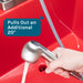 Tehila Standard Freestanding Red Utility Sink with Stainless Steel Finish Pull-Out Faucet - Lifestyle View
