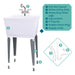 Tehila Standard Freestanding White Utility Sink with Stainless Steel Finish Pull-Out Faucet - View 10