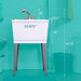 Tehila Standard Freestanding White Utility Sink with Stainless Steel Finish Pull-Out Faucet - Side View