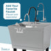 Tehila Standard Freestanding Grey Utility Sink with Black Legs, No Supply Lines - Close-Up