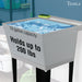 Tehila Standard Freestanding Grey Utility Sink with Black Legs, No Supply Lines - Dimensions