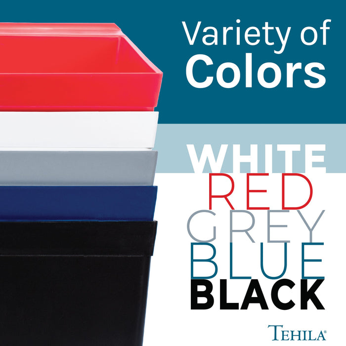 Tehila Standard Freestanding Red Utility Sink with Black Legs, No Supply Lines - Lifestyle View