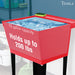 Tehila Standard Freestanding Red Utility Sink with Black Legs, No Supply Lines - Dimensions