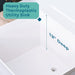 Tehila Standard Freestanding White Utility Sink with Grey Legs, Water Supply Lines Included - Dimensions