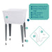 Tehila Standard Freestanding White Utility Sink with Grey Legs, Water Supply Lines Included - View 9