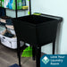 Tehila Standard Freestanding Black Utility Sink with Black Legs, Water Supply Lines Included - Detail View