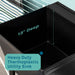 Tehila Standard Freestanding Black Utility Sink with Black Legs, Water Supply Lines Included - Dimensions