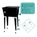 Tehila Standard Freestanding Black Utility Sink with Black Legs, Water Supply Lines Included - View 9