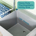 Tehila Standard Freestanding Grey Utility Sink with Black Legs, Water Supply Lines Included - Dimensions
