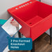 Tehila Standard Freestanding Red Utility Sink with Black Legs, Water Supply Lines Included - Features