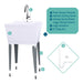 Tehila Standard Freestanding White Utility Sink with Chrome Finish High-Arc Pull-Down Faucet - View 9