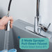 Tehila Standard Freestanding Grey Utility Sink with Chrome Finish High-Arc Pull-Down Faucet - Lifestyle View