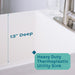 Tehila Standard Freestanding White Utility Sink with Stainless Steel Finish High-Arc Pull-Down Faucet - Dimensions