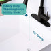 Tehila Standard Freestanding White Utility Sink with Black Finish High-Arc Pull-Down Faucet and Soap Dispenser - Features