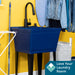 Tehila Standard Freestanding Blue Utility Sink with Black Finish High-Arc Pull-Down Faucet and Soap Dispenser - Detail View