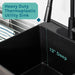 Tehila Standard Freestanding Black Utility Sink with Black Finish High-Arc Pull-Down Faucet and Soap Dispenser - Features
