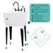 Tehila Standard Freestanding White Utility Sink with Black Legs and Black Finish Wide-set Gooseneck Faucet with... - View 9