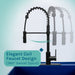 Tehila Standard Freestanding Blue Utility Sink with Black Finish High-Arc Coil Pull-Down Faucet - Close-Up