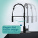 Tehila Standard Freestanding Black Utility Sink with Black Finish High-Arc Coil Pull-Down Faucet - Close-Up