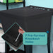 Tehila Standard Freestanding Black Utility Sink with Black Finish High-Arc Coil Pull-Down Faucet - Installation View