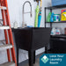 Tehila Standard Freestanding Black Utility Sink with Stainless Steel Finish High-Arc Coil Pull-Down Faucet - Detail View