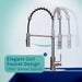 Tehila Standard Freestanding Blue Utility Sink with Stainless Steel Finish High-Arc Coil Pull-Down Faucet - Close-Up
