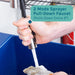 Tehila Standard Freestanding Blue Utility Sink with Stainless Steel Finish High-Arc Coil Pull-Down Faucet - Dimensions