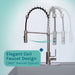 Tehila Standard Freestanding Grey Utility Sink with Stainless Steel Finish High-Arc Coil Pull-Down Faucet - Close-Up