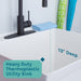 Tehila Standard Freestanding White Utility Sink with Black Finish High-Arc Coil Pull-Down Faucet - Features