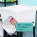 Tehila Standard Freestanding White Utility Sink with Black Finish High-Arc Coil Pull-Down Faucet - Installation View