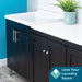 Tehila Black Vanity Cabinet and White Utility Sink, No Supply Lines, No Strainer Basket - Detail View