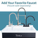 Tehila Black Vanity Cabinet and White Utility Sink, No Supply Lines, No Strainer Basket - Lifestyle View