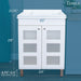 Tehila White Vanity Cabinet and White Utility Sink, No Supply Lines, No Strainer Basket - Side View