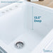 Tehila White Vanity Cabinet and White Utility Sink, No Supply Lines, No Strainer Basket - Features